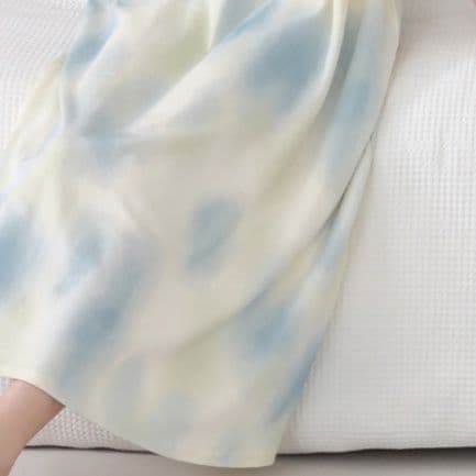 レディース ルームウェア 涼感シルク ゆったりワンピース