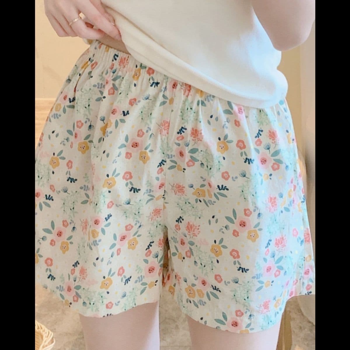 レディース ルームウェア 花園おやすみショートパンツ